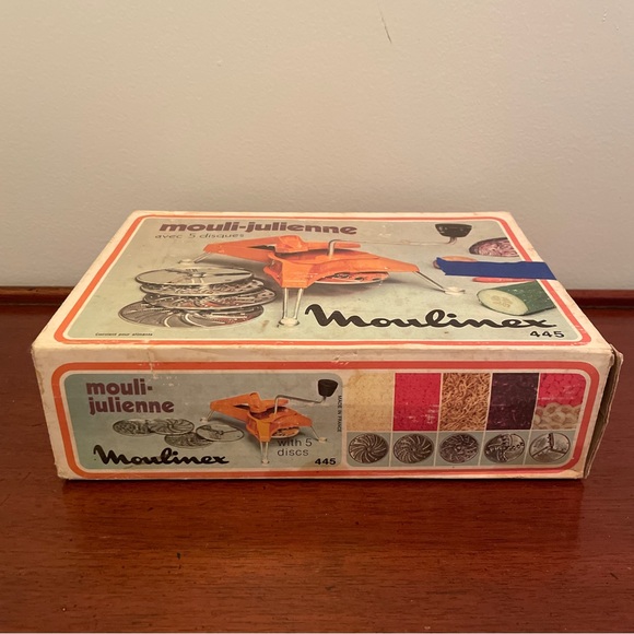 Vintage 1970s Moulinex Mouli-Julienne 445 5 Disc Slicer Shredder Grater - Picture 8 of 8